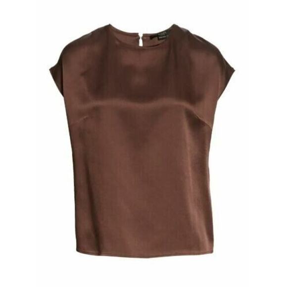 Seventy Venezia Women's Seventy Cady Satin Top in Chocolate Size 2US MSRP $199 - Picture 5 of 6